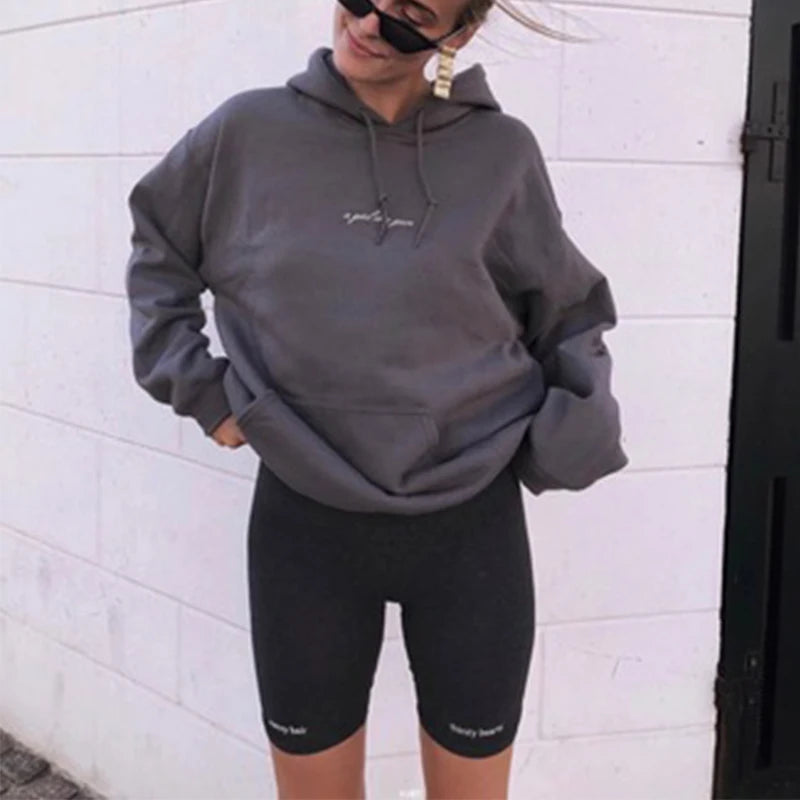 Summer Biker Shorts Elastic Waist Skinny Fitness Korean Letter Print Black Shorts Pantalones Black