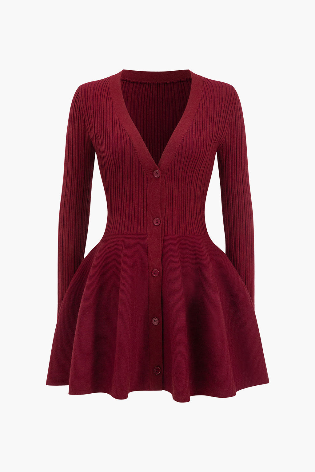 Janice - Knit Puff Hem Sweater
