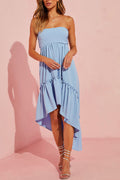 Jorga Strapless Midi Dress Blue
