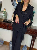Lapel Jacket + Pants Temperament Commuter Suit