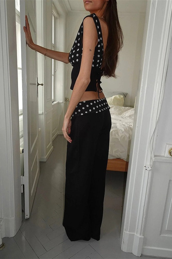 High Waist Slim Printed Pants