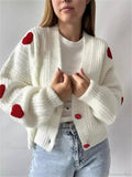 3d Heart Patchwork Valentine’s Day Cardigan