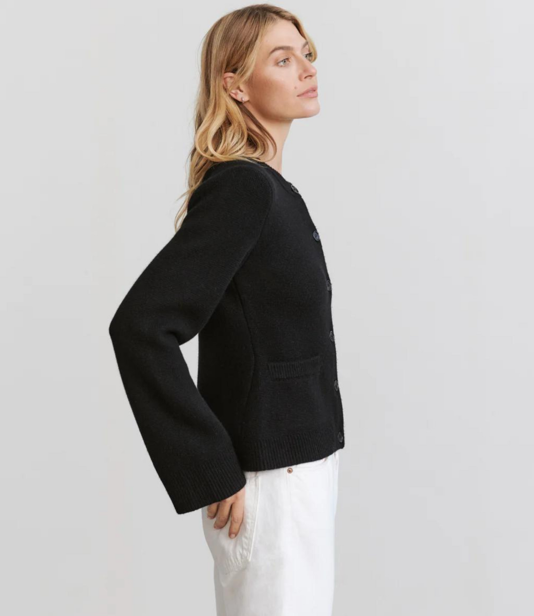 Bellamy - Bell Sleeve Plain Cardigan