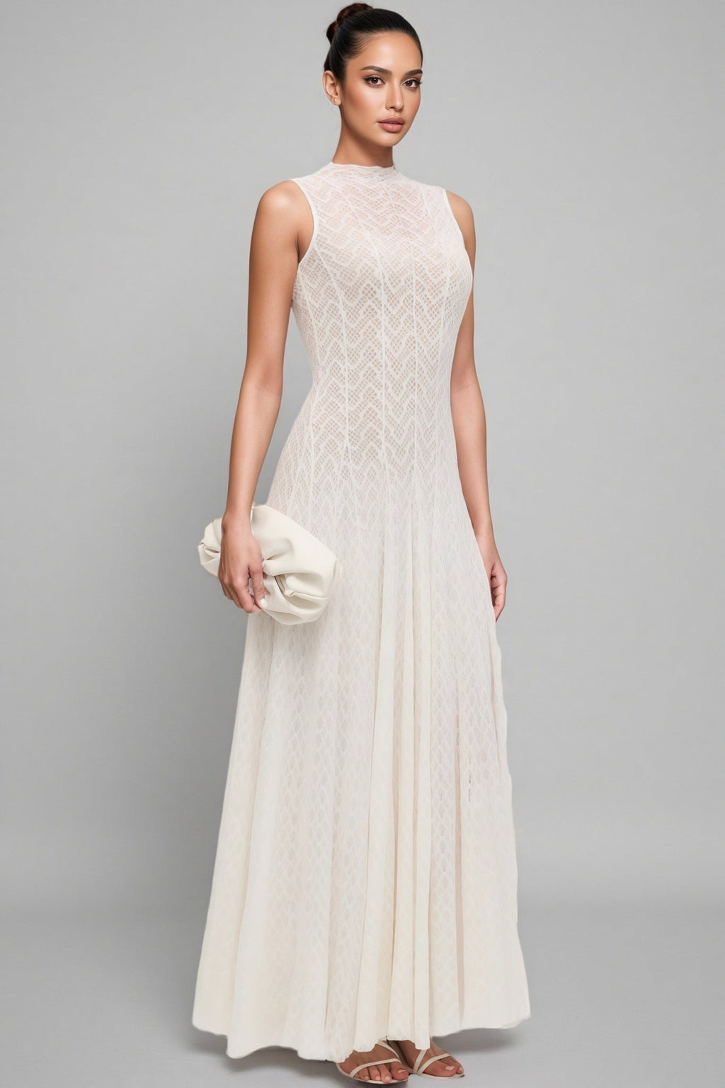 Lucas Pointelle Sleeveless Maxi Dress