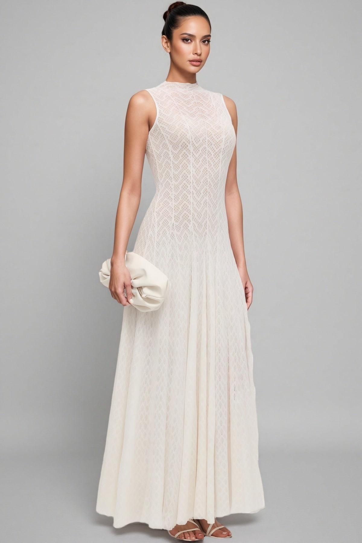 Lucas Pointelle Sleeveless Maxi Dress
