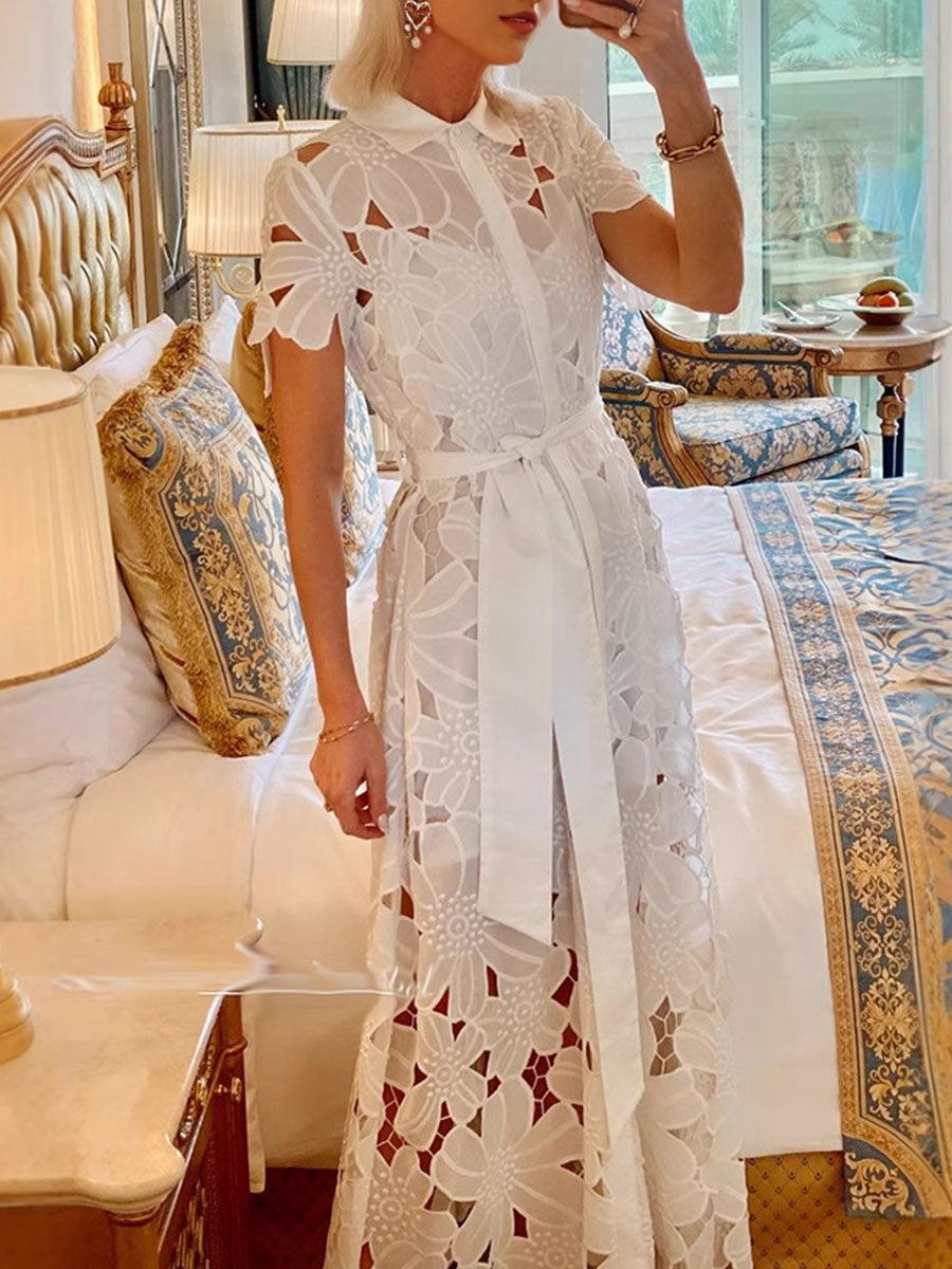 Lace Cardigan Dress