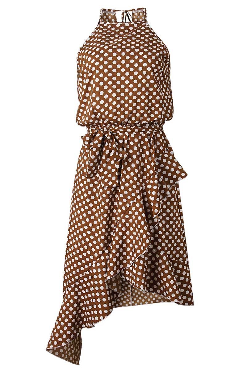 Irregular Polka Dot Dress