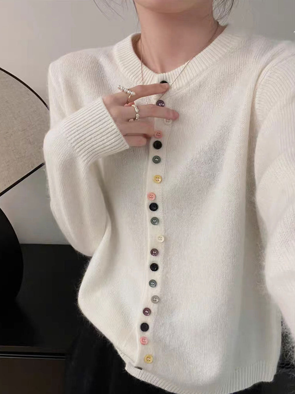 Aaliyah - Buttoned Knit Cardigan