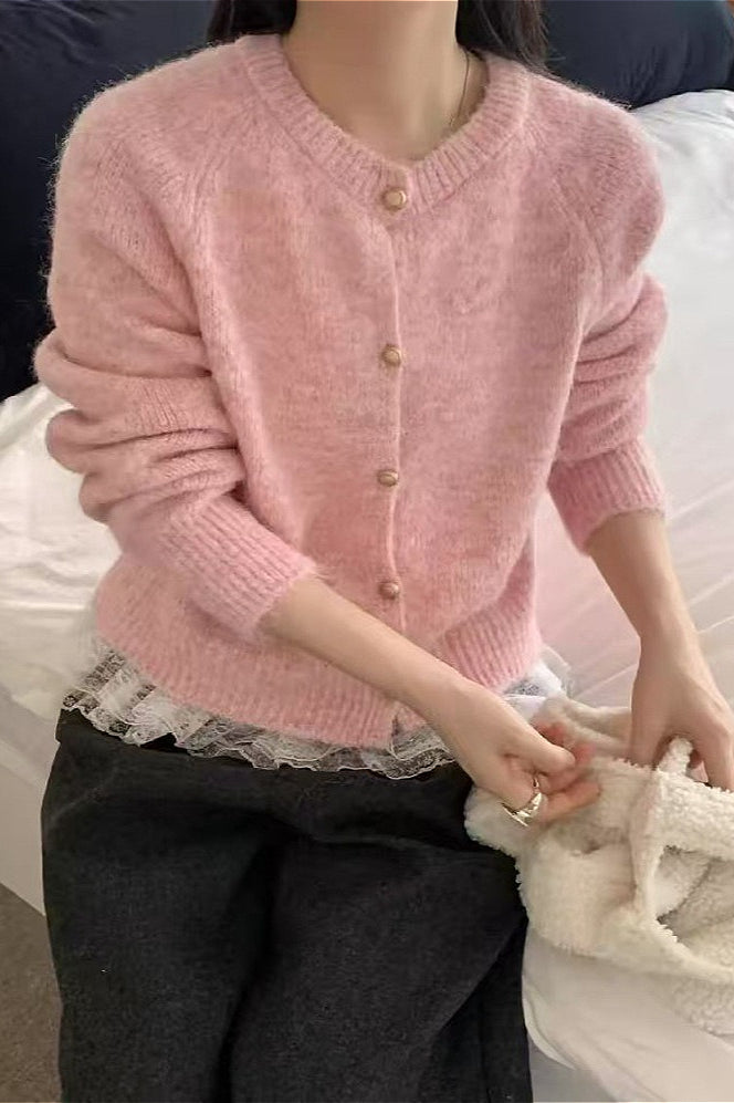 Loose Soft Gentle-style Knit Cardigan