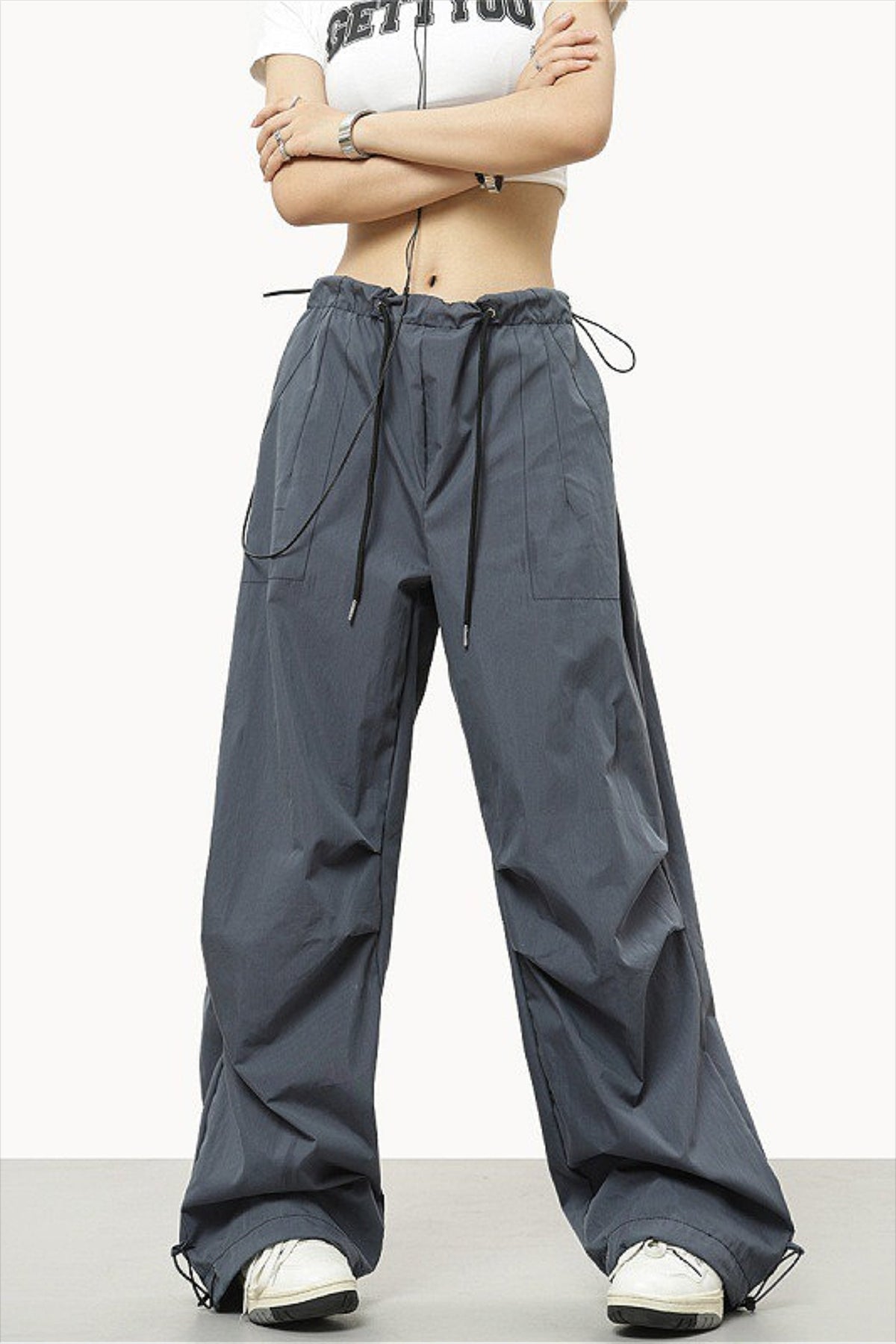 Athletic Drawstring Elastic Waist Pants