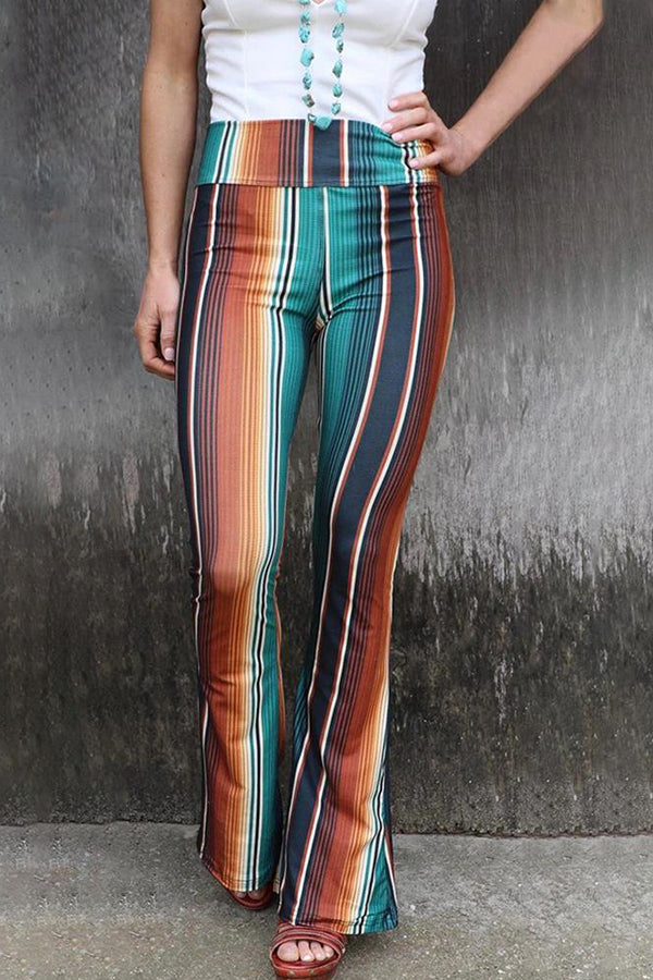 Skinny High Waist Pants Flared Pants