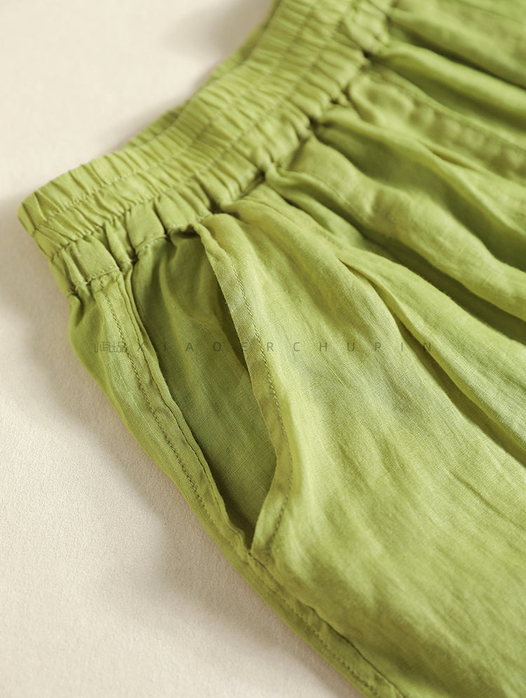 Summer Ramie Harem Pants Kl1022