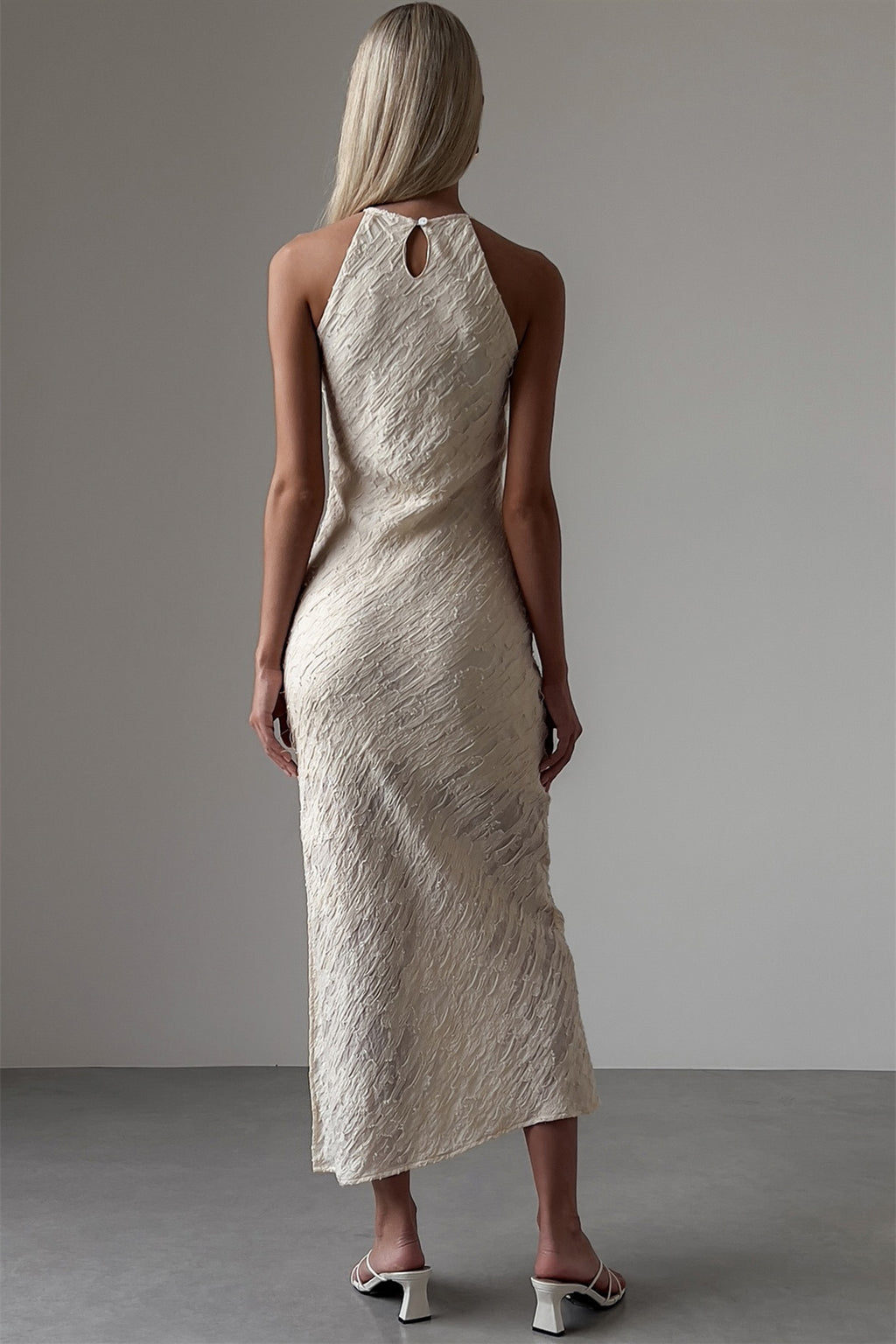 Julia Applique Sleeveless Midi Dress