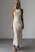 Julia Applique Sleeveless Midi Dress