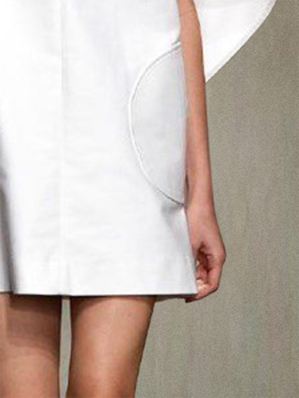 Half Sleeves Loose Color Deep V-neck Mini Dresses
