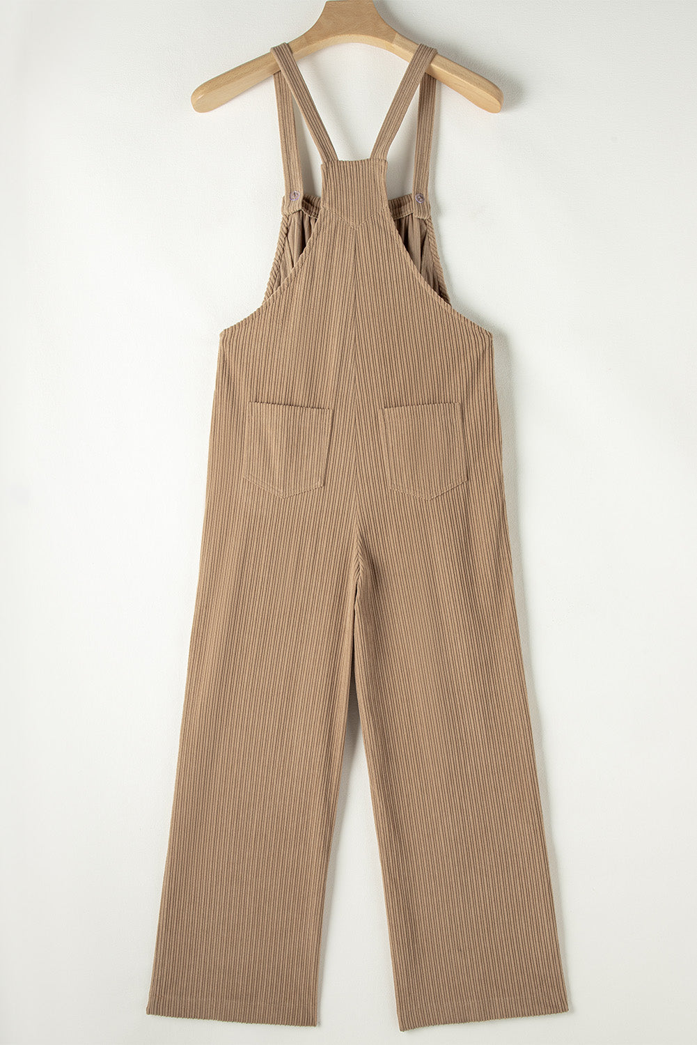 Color Pocketed Corduroy Overall