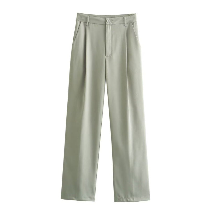 Temperament Coat and Straight Pants Suit