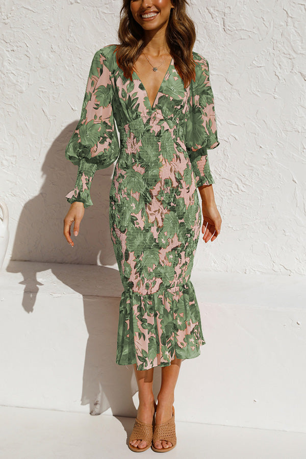 Latisha Smocked Waist Midi Dress
