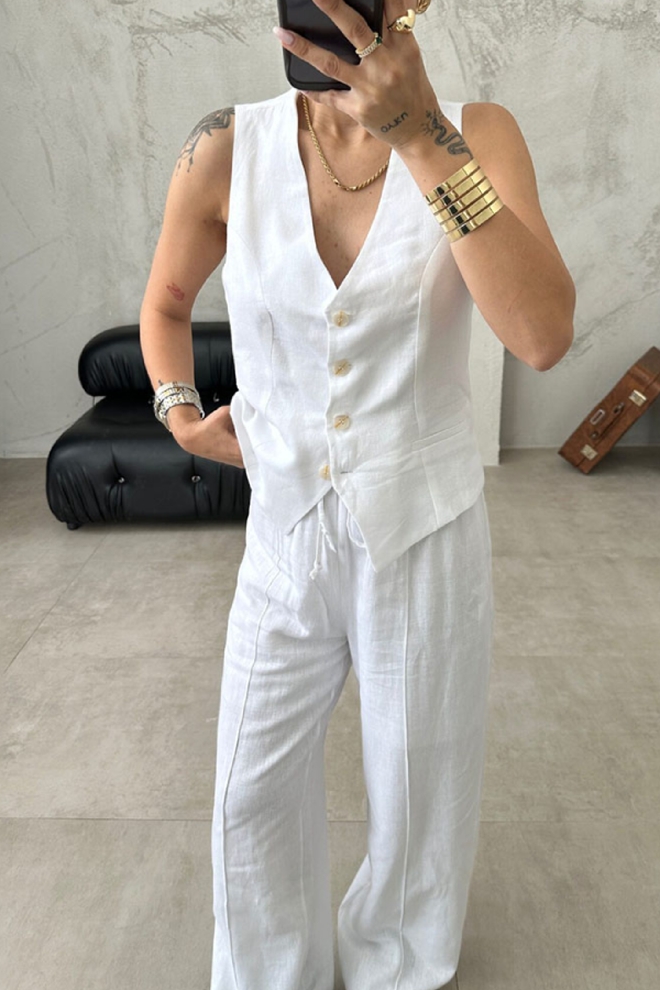 Work Vest and Trousers Two-piece Set