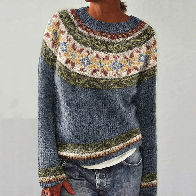 Glacier Soft Knit Sweater With Icy Cool Tones