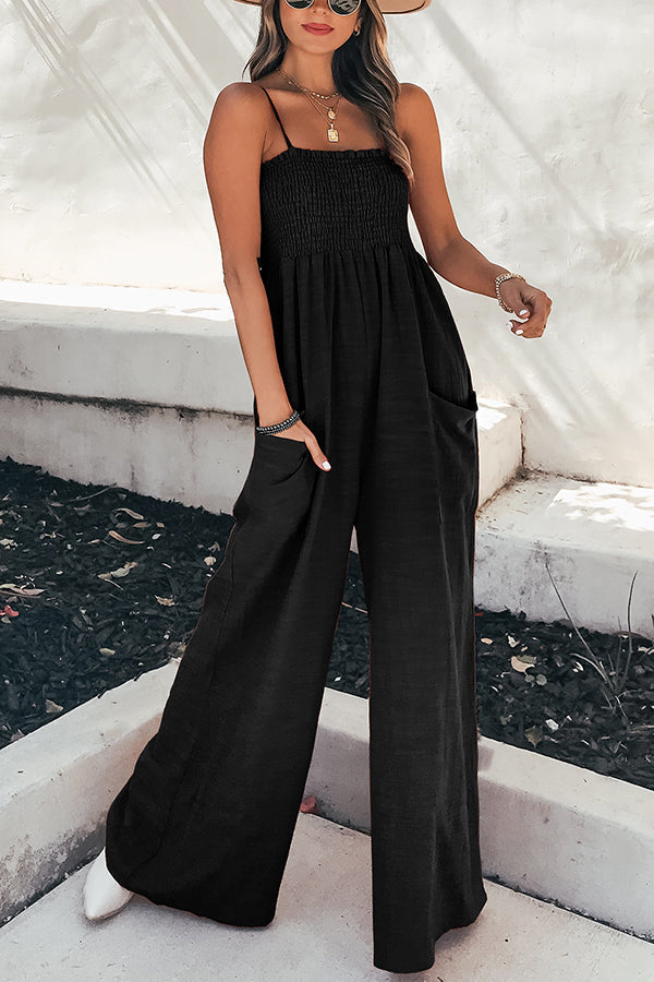 Color Stay a While Gauze Jumpsuit