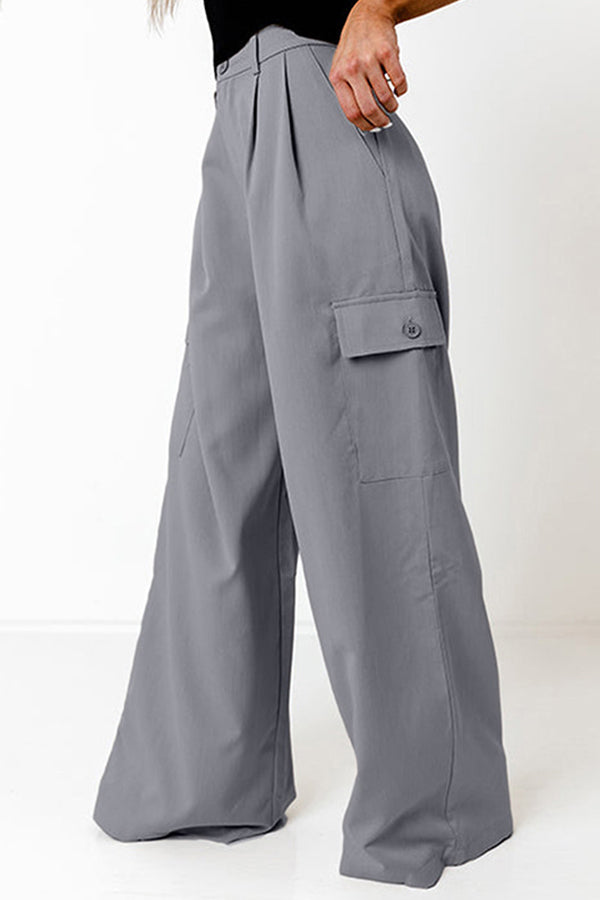 Color Loose High Waist All-match Overalls