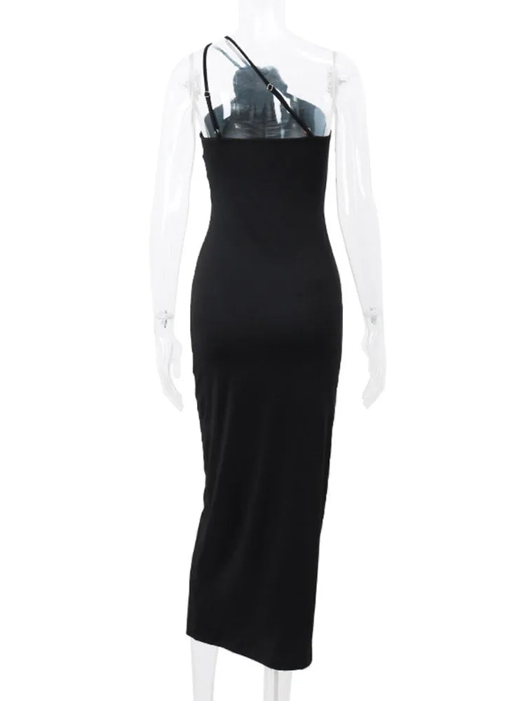 Flower Bodycon Maxi Dresses for Folds Slim Black Sundress ’s Backless Party Temperament Dresses Woman