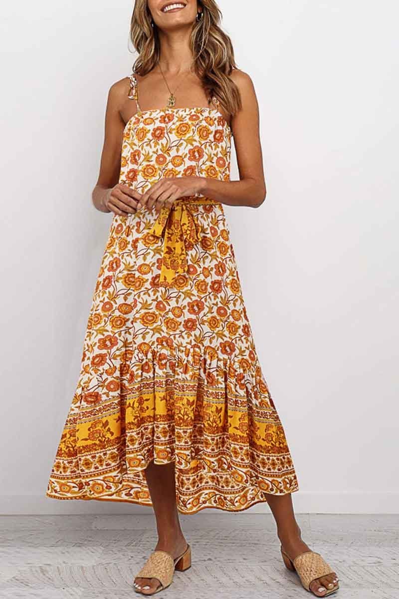 Flower Print Midi Dress( 3 Colors)