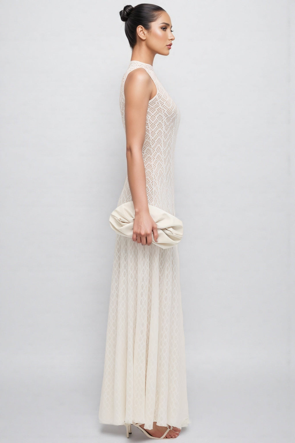 Lucas Pointelle Sleeveless Maxi Dress