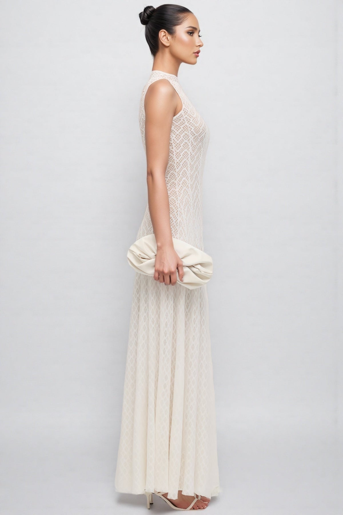 Lucas Pointelle Sleeveless Maxi Dress
