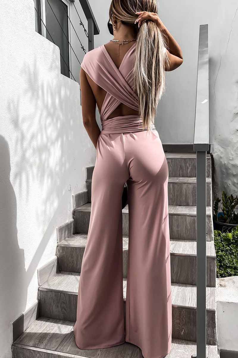 Sleeveless Color Tie Rompers(4 Colors)