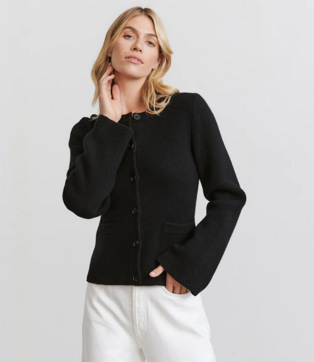 Bellamy - Bell Sleeve Plain Cardigan