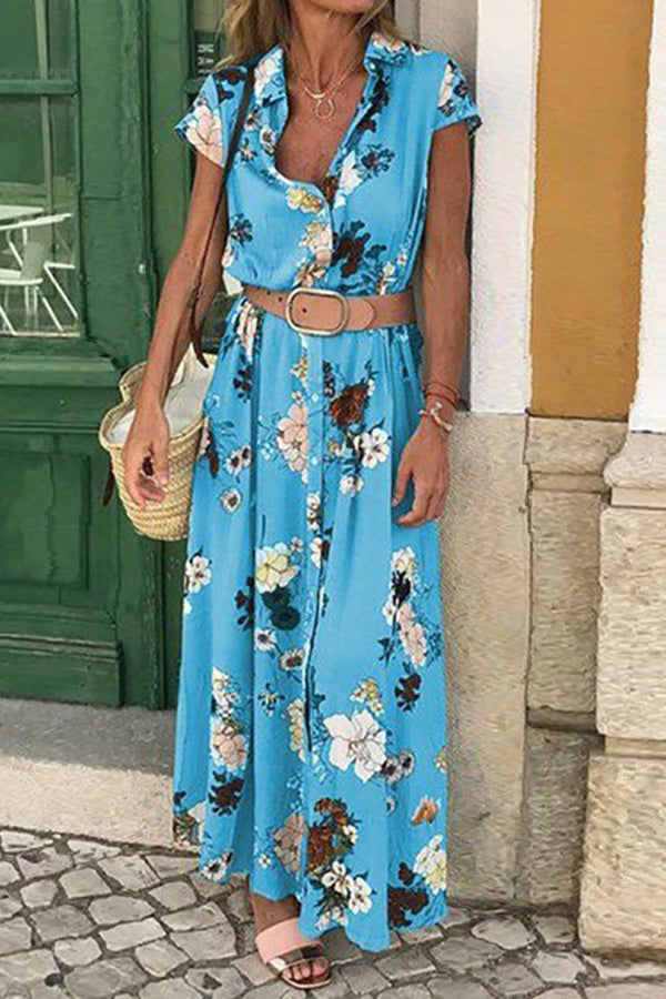 Foxy Lady Shirt Midi Dress ��belt Included��