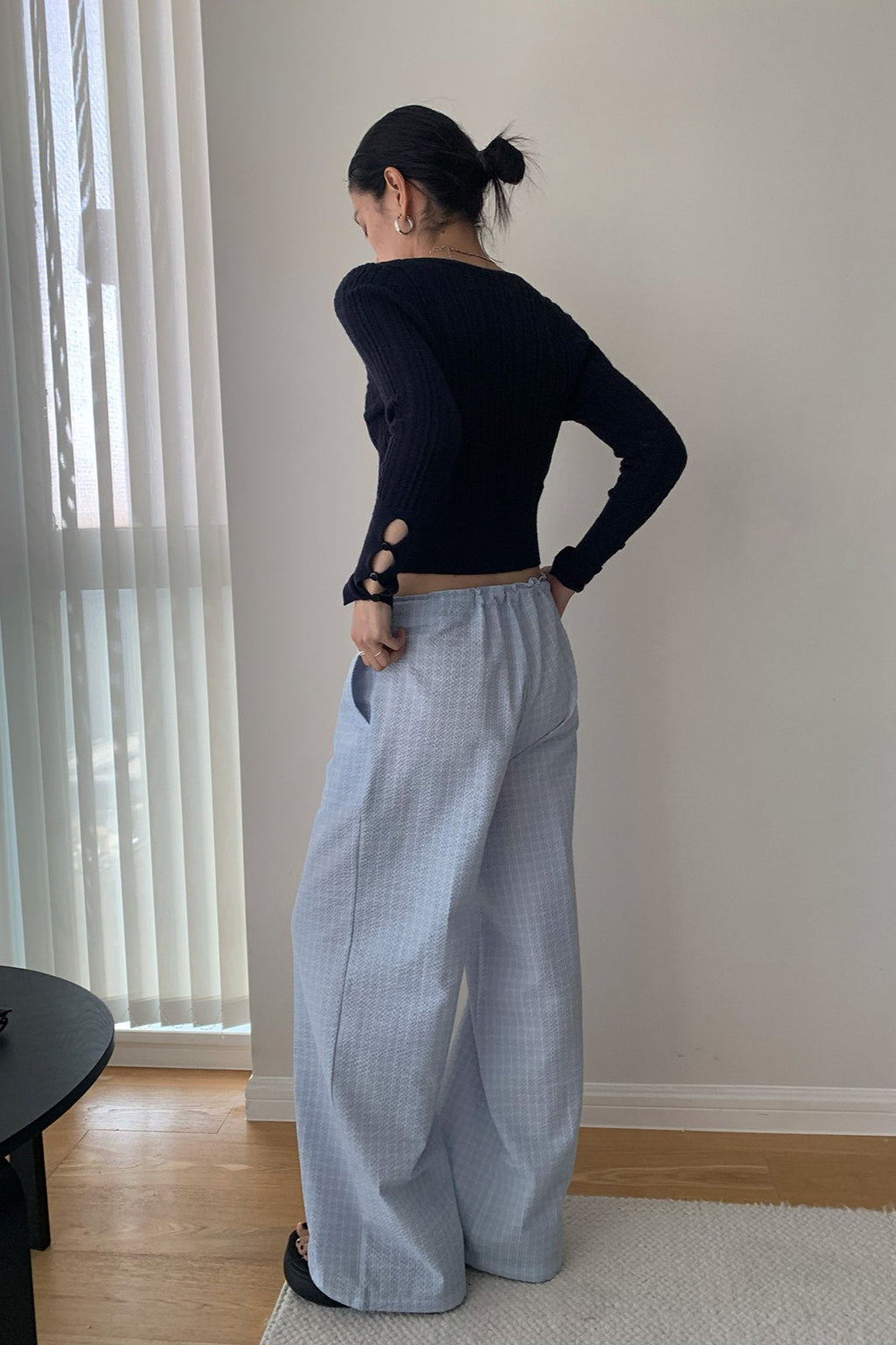 Loose Fit Checkered Pants