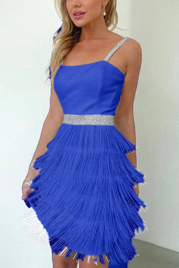 1920's Gatsbysequin Fringe Party Mini Dress