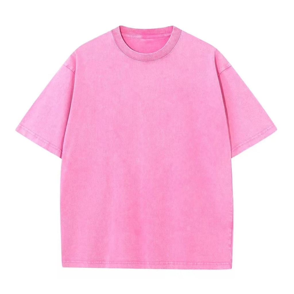 ’s Washed T-shirts Street Hip Hop Retro Punk T Shirt Harajuku Cotton Short Sleeve Acid Wash Tshirts Top