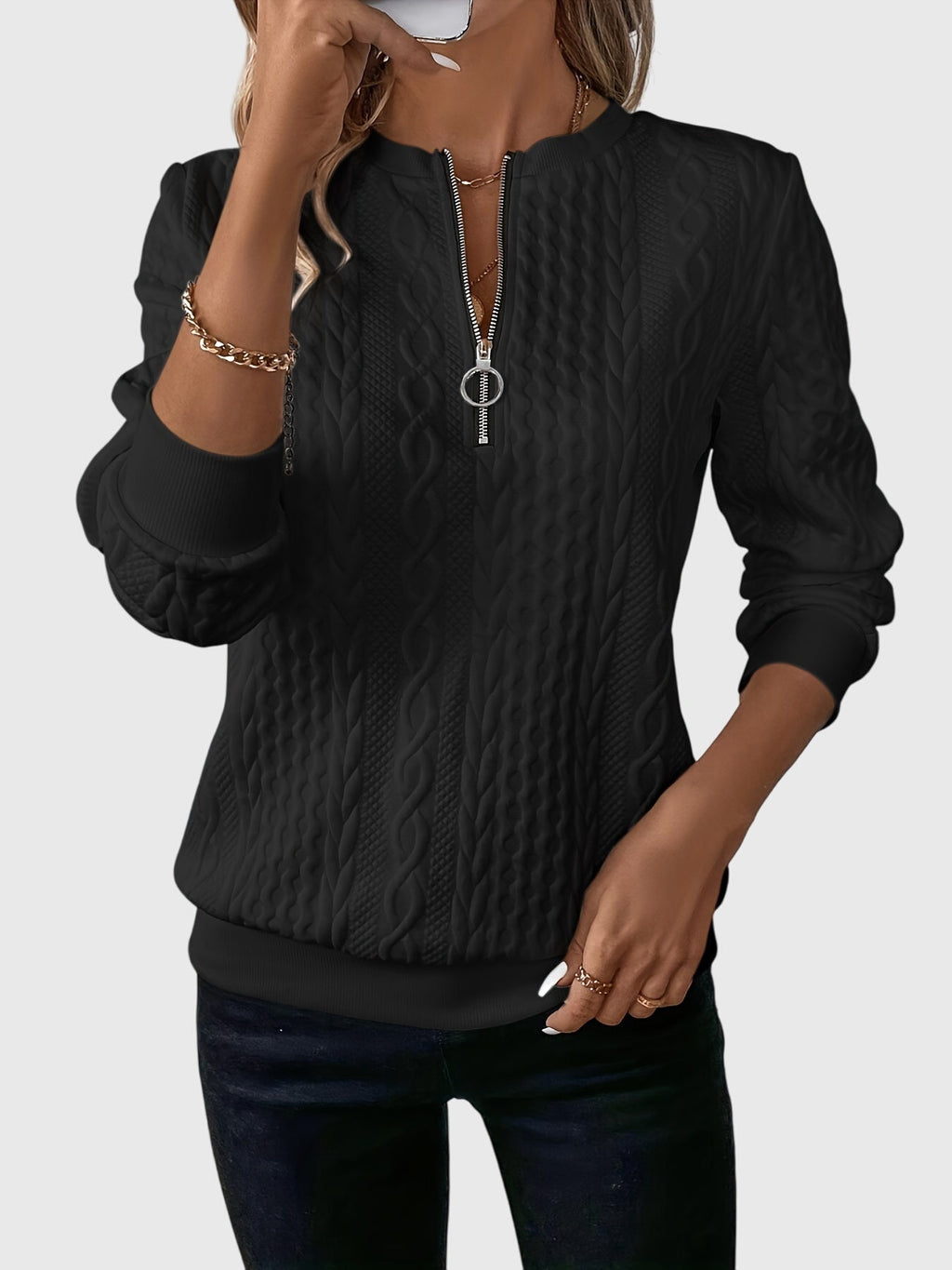 Nora™ | Sweater With Zipper