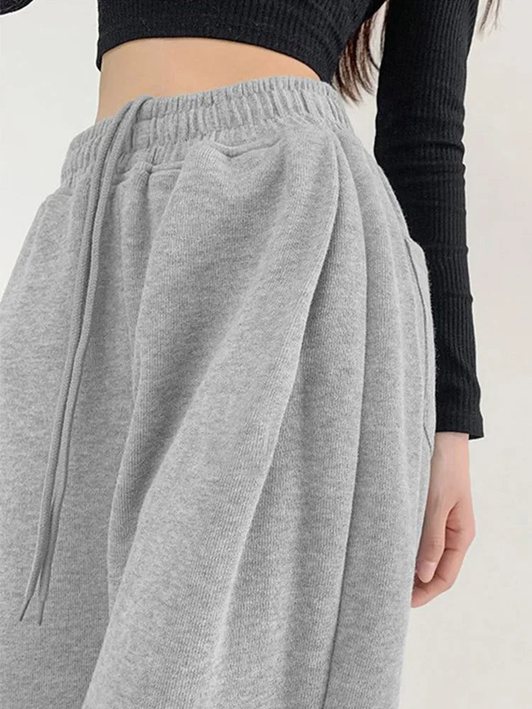 Blue Sweatpants for Summer Baggy Pants High Waist Jogger Wide Leg Trousers Spring ’s Sports Pants Summer Sweatpants