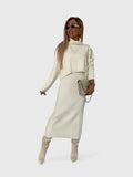 Chrystahl | Dress and Turtle Neck Sweater Set