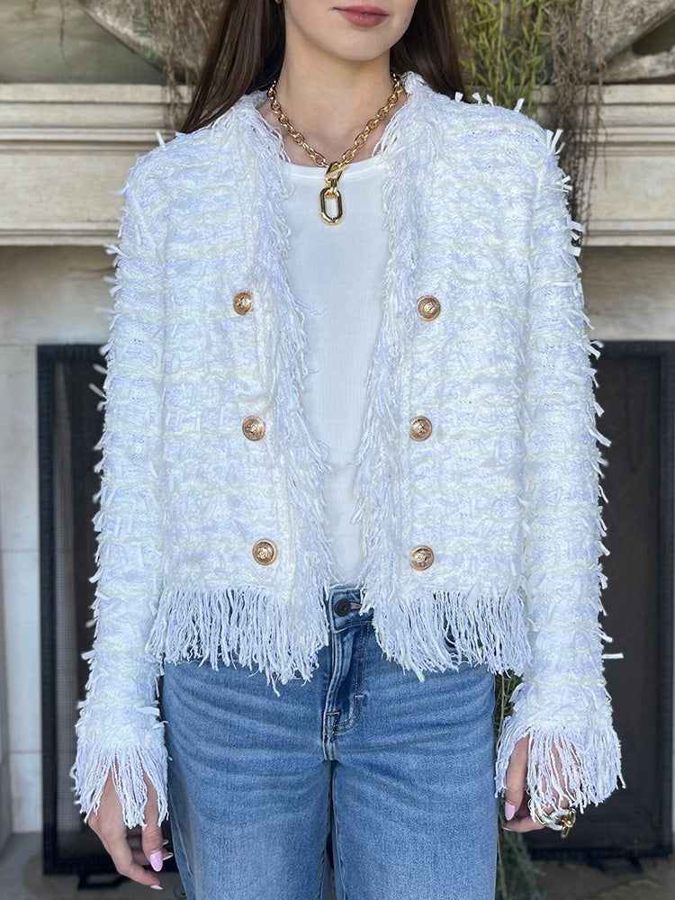 Fashionable Tassel Cardigan Jacket