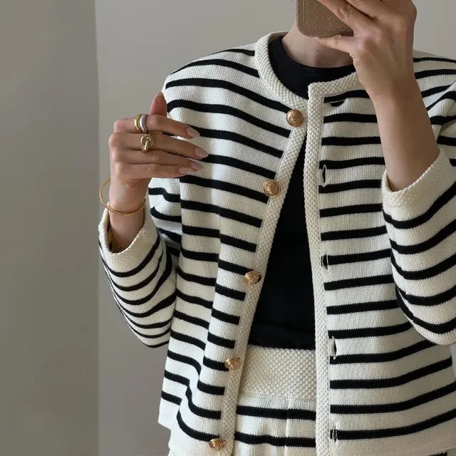 Knitted Shorts 2 Piece Sets Outfits Loose Cardigan Sweater Woman Winter Street High Waist Short Suits
