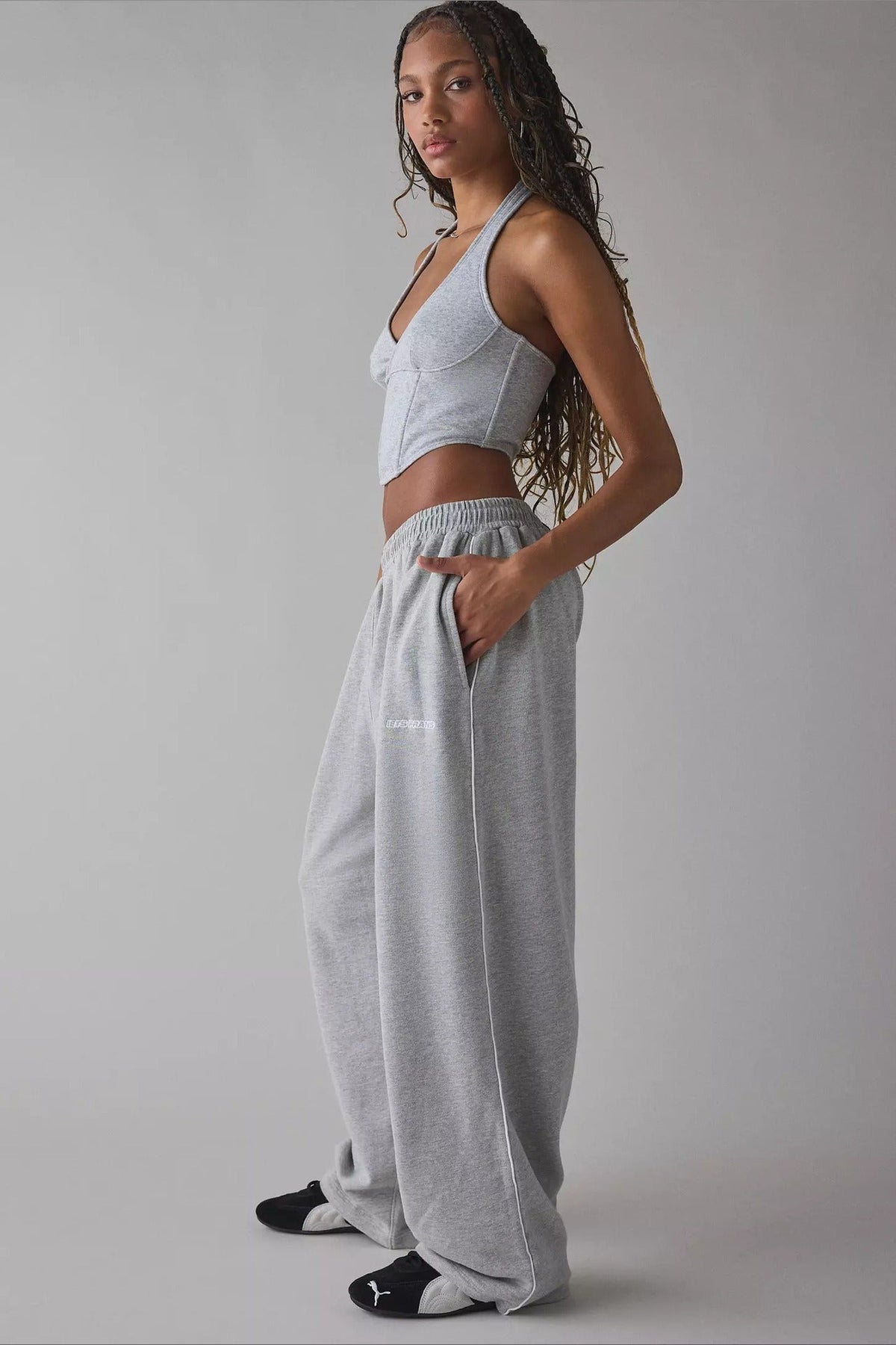 Elastic Waist Loose Fit Pants