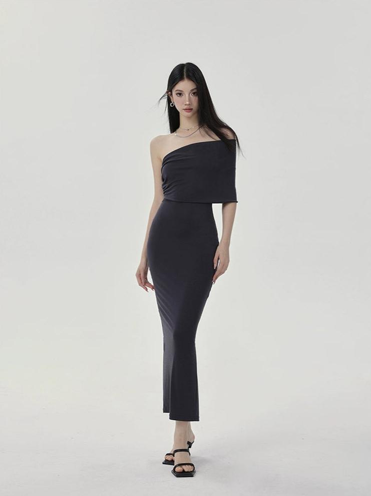 One-shoulder Bodycon Midi Dress