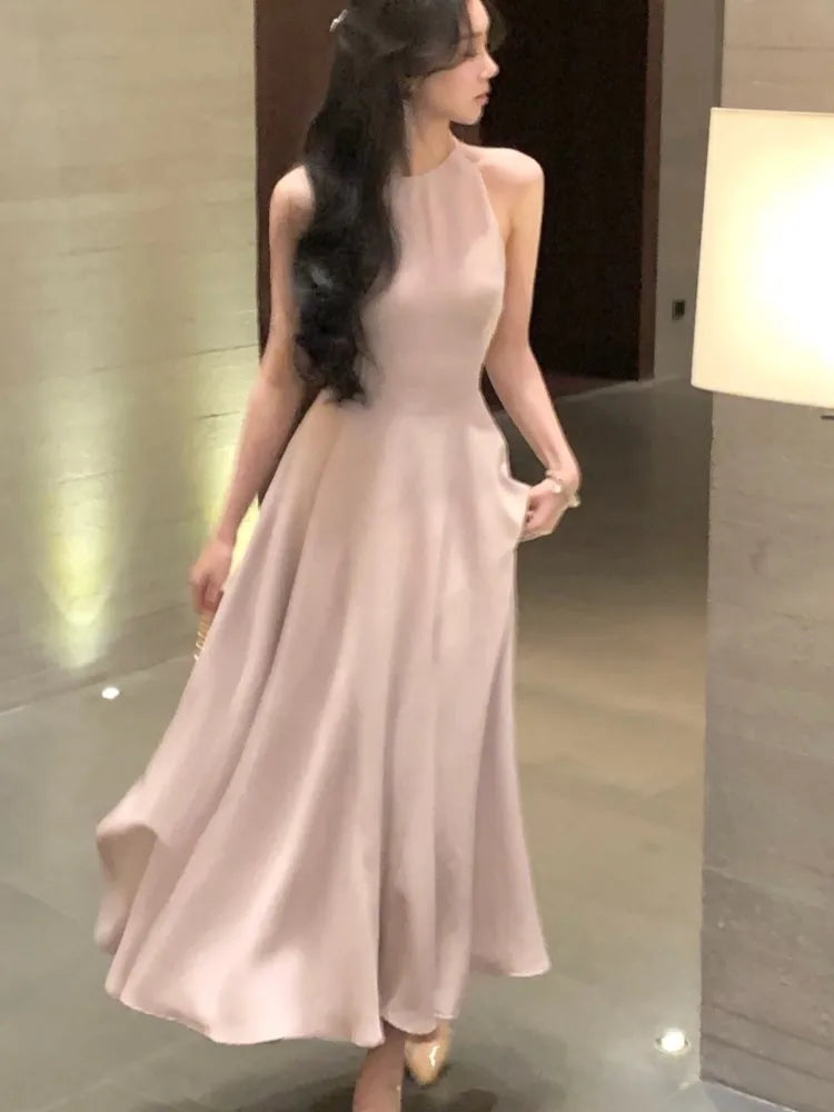 France Evening Party Long Dresses for Sleeveless A-line Princess Wedding Prom Robe New Spring Vestido Mujer