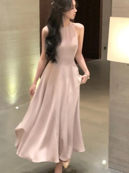 France Evening Party Long Dresses for Sleeveless A-line Princess Wedding Prom Robe New Spring Vestido Mujer