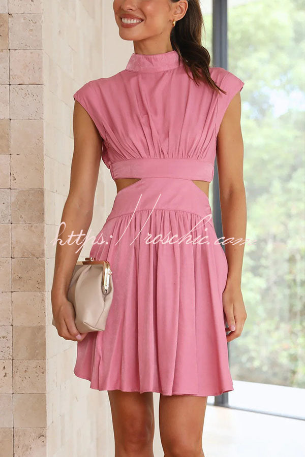 Best Part of the Day Cutout Waist Vacation Mini Dress
