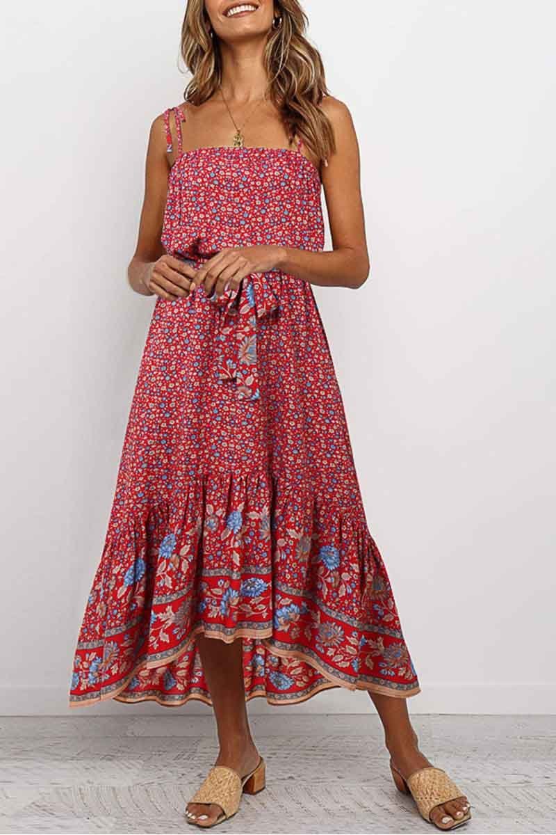 Flower Print Midi Dress( 3 Colors)