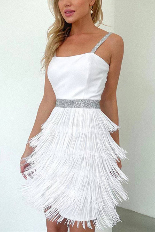 1920's Gatsbysequin Fringe Party Mini Dress