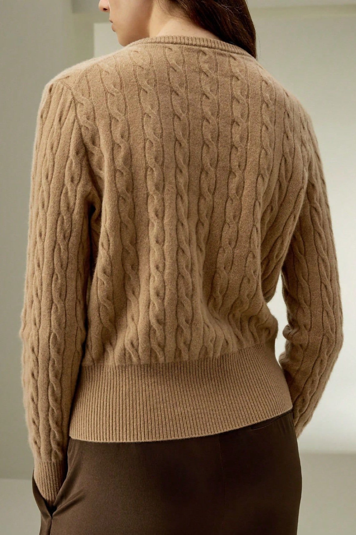 Cable Knit Button Cardigan Sweater