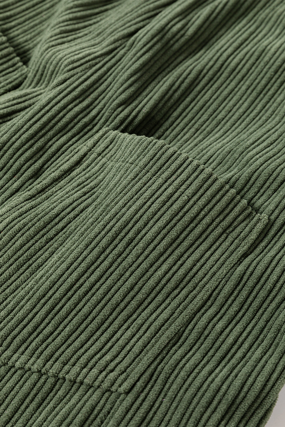 Color Pocketed Corduroy Overall